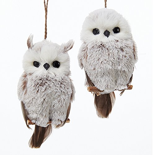 Assorted Brown And White Owl Ornaments
