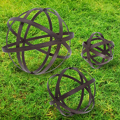 Assorted Size Metal Garden Spheres for Outdoor Decorations