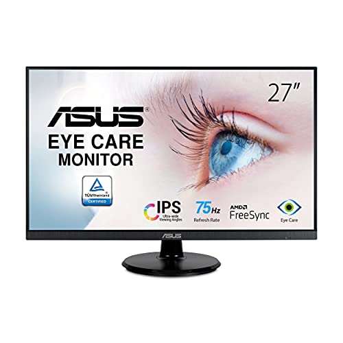 ASUS 27” 1080P Monitor - Full HD, IPS, 75Hz, Speakers, Adaptive-sync/FreeSync™