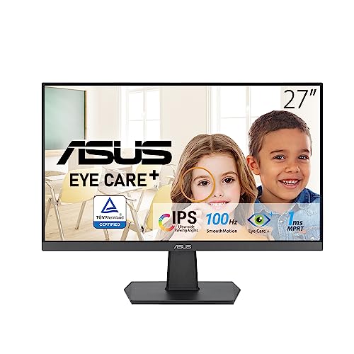 ASUS 27 Inch Monitor - Full HD, IPS, 100Hz, 1ms, Adaptive-Sync