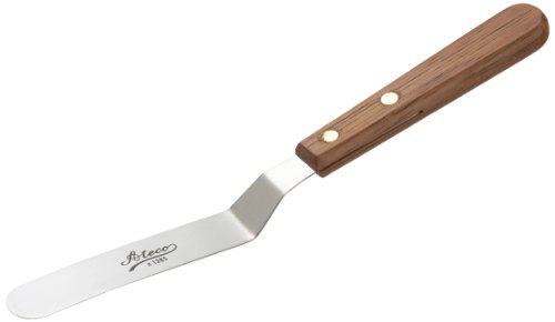 Ateco 1385 Offset Spatula with 4.5-Inch Stainless Steel Blade, Wood Handle