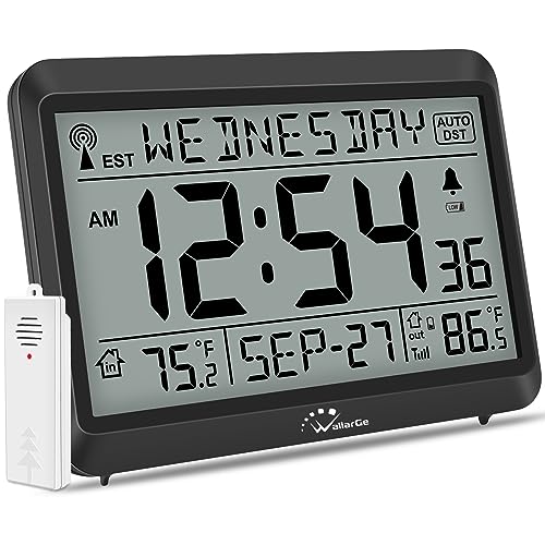 Atomic Clock with Indoor Outdoor Temperature