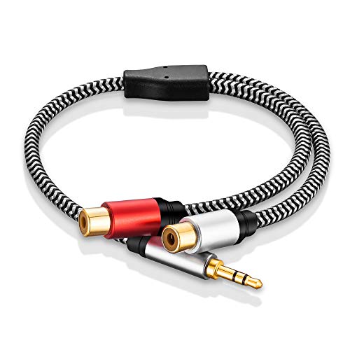 Audio Cable Adapter - MORELECS RCA Female to 3.5mm Male to 2 RCA Female Jack