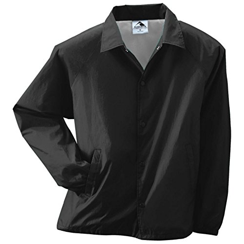 Augusta Nylon Coach's Jacket, Black, Large