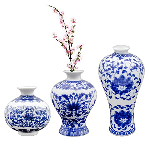 AuldHome Chinoiserie Vases (Set of 3)