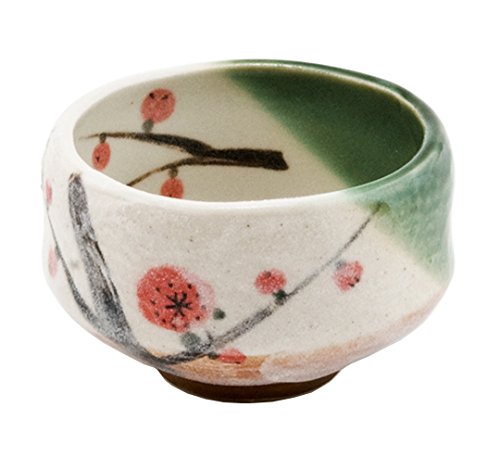 Authentic Japanese Matcha Bowl with Cherry Blossom Design