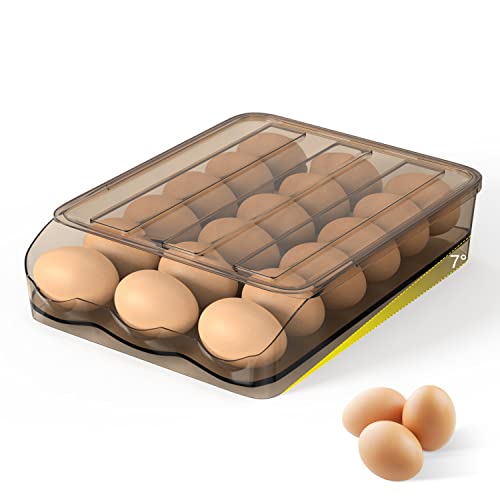 Automatic Rolling 18 Egg Storage Box for Refrigerator