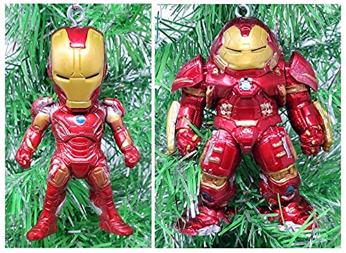 Avengers Super Hero Iron Man and Hulkbuster Christmas Ornament Set