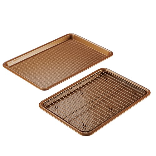 Ayesha Curry Nonstick Bakeware Set - 3 Piece, Copper Brown