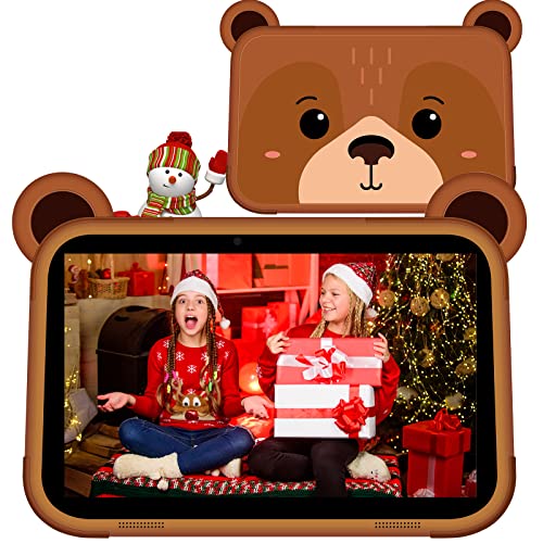 Azeyou Toddler Tablet 8 inch Android 11 Tablet for Kids, 2GB RAM & 32GB Storage, 2MP Camera, 4000mAh Battery, Educational APPs, Parental Control, Kids APPs Pre-Installed, K20 WiFi Tablet Bear
