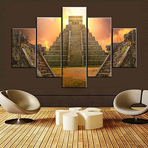 Aztec Pyramid Pictures for Living Room Wall Art