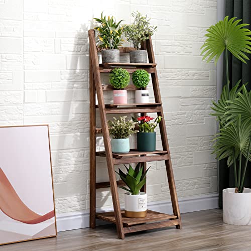 Babion 4-Tier Ladder Shelf, Plant Shelf Ladder Shelves