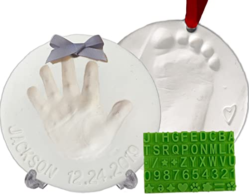 Baby Handprint Footprint Keepsake Ornament Kit (Makes 2)