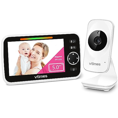 Baby Monitor with 5" LCD Screen, Two-Way Audio, and Night Vision