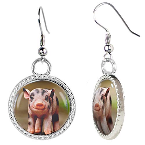 Baby Piglet Figurine Earrings