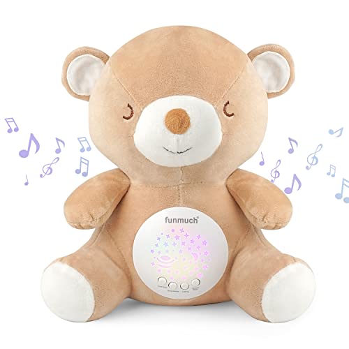 Baby Soother Plush Toy - Sleep Soothing White Noise and Night Light Projector