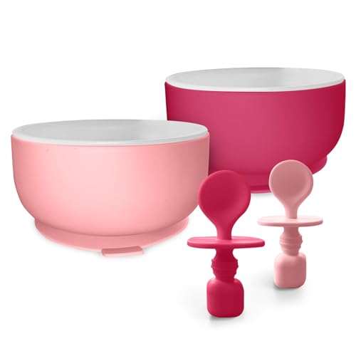 Baby Suction Bowl with Lids and Spoons