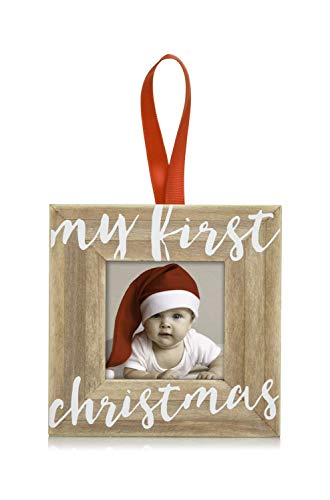 Baby's First Christmas Wooden Picture Frame Ornament