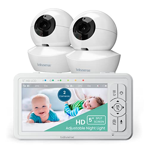 Babysense 5" HD Split-Screen Baby Monitor
