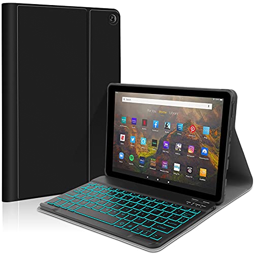 Backlit Keyboard Case for Kindle Fire HD 10 and HD 10 Plus Tablet 2021