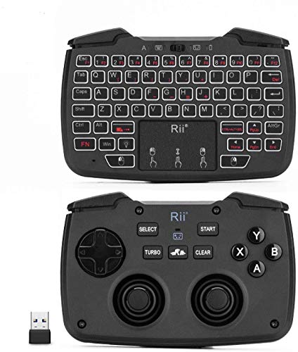 (Backlit Version)Rii RK707 3 in 1 Multifunctional Game Controller Keyboard Mouse Combo