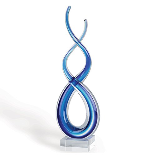 Badash Touch of Blues Glass Sculpture