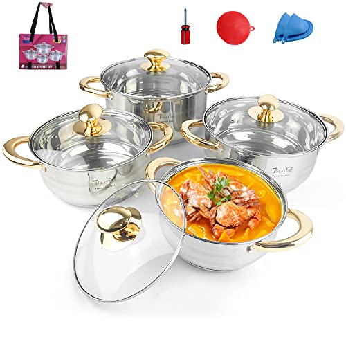 BAERFO 304 Stainless Steel Pots and Pans Set