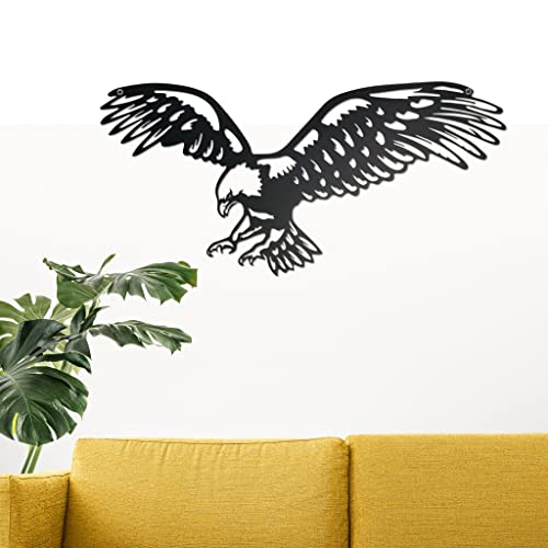 Bald Eagle Metal Wall Art Outdoor Décor (18 Inch)