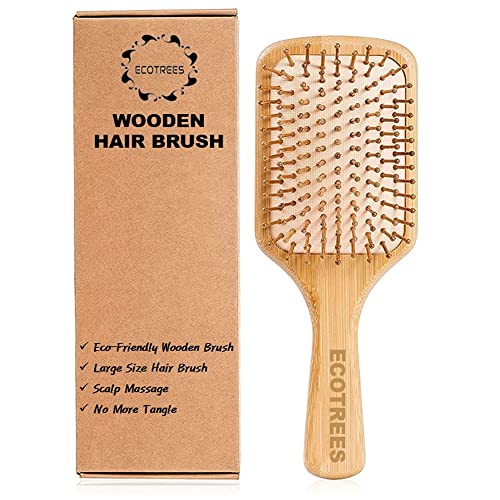Bamboo Bristle Paddle Hairbrush