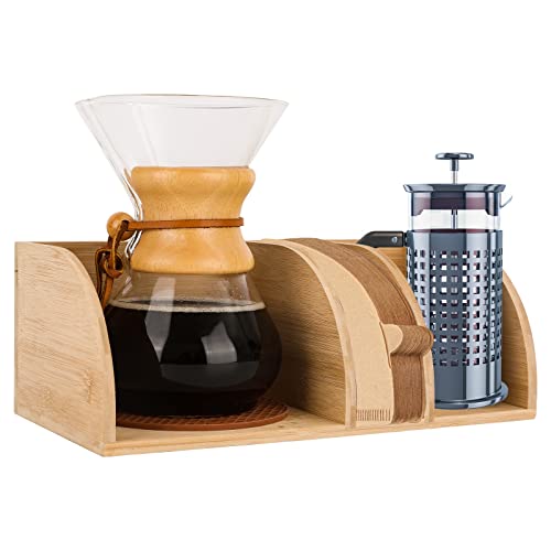 Bamboo Coffee Organizer Stand