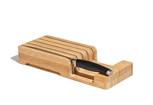 Bamboo Knife Block and In-Drawer Storage