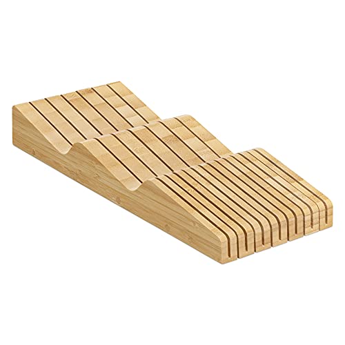 Bamboo Knife Block Organizer