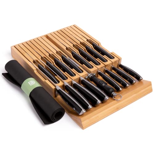 Bamboo Knife Organizer - Store and Organize Your Kitchen Knives