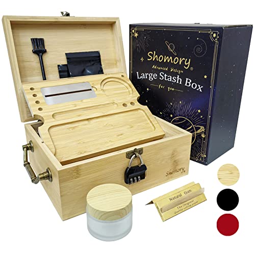 Bamboo Smell Proof Stash Box Combo