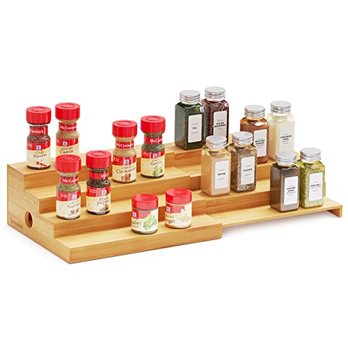 Bamboo Spice Rack Organizer