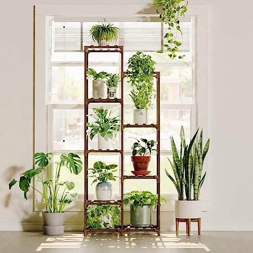 Bamworld Tall Plant Stand: Vertical Storage for Indoor and Outdoor Plants