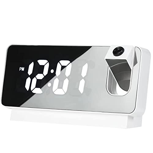 BAOTOP Projection Alarm Clock with Mirror Display