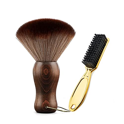 Barber Neck Duster Brush with Wood Handle