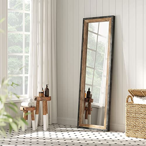 Barnyard Designs 16x48 Leaner Floor Mirror: Full Length, Rustic Wall Mirror