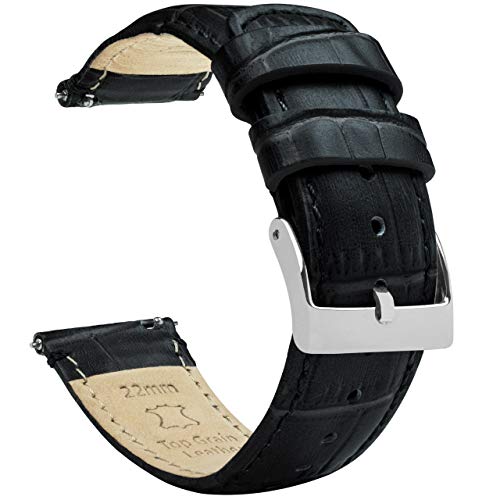 BARTON Alligator Grain Leather Watch Bands