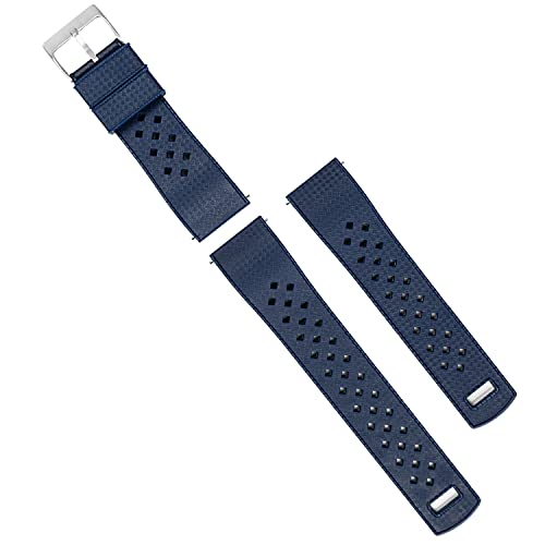 BARTON Tropical-Style Watch Bands - Quick Release - Navy Blue