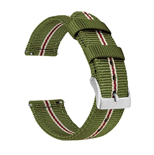 Barton Watch Bands: Two-piece NATO® Style Ballistic Nylon Watch Band Straps
