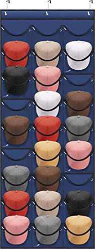 Baseball Cap Hat Rack - Hanging Hat Organizer with 27 Pockets