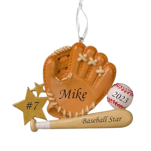 Baseball Glove Personalized Christmas Ornament