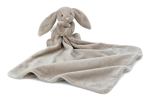 Bashful Beige Bunny Baby Stuffed Animal Blanket