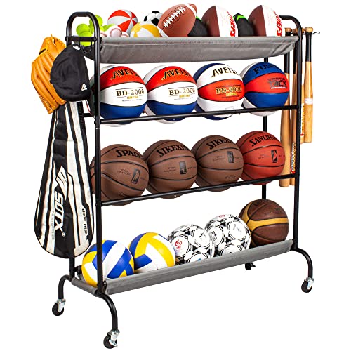 Basketball Rack with Ball Storage Stand
