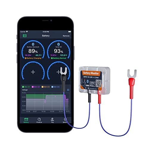 Battery Monitor Accessories for Car RV with Bluetooth