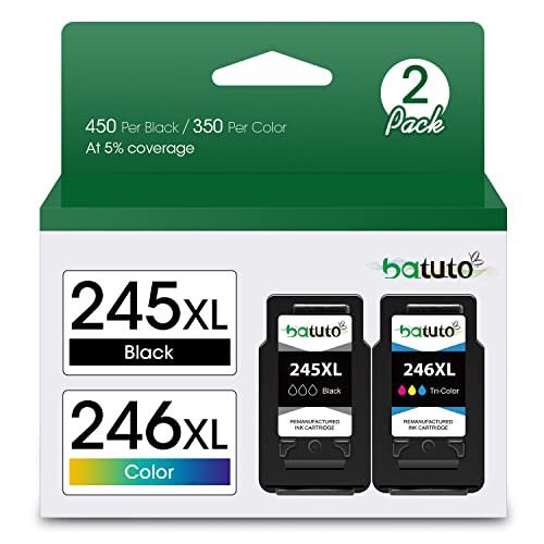 batuto Canon 245xl 246xl Ink Cartridge Combo Pack