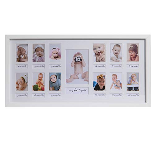 BD ART My Baby First Year - White Picture Frame with Mat