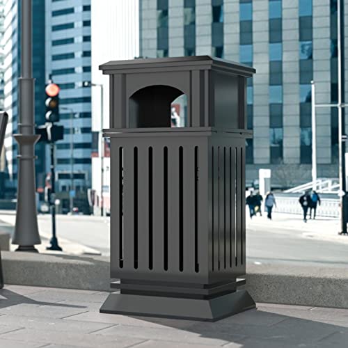 BEAMNOVA Outdoor Trash Can with Locking Lid